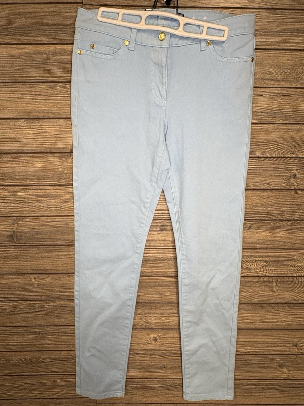 J McLaughlin  Denim Jeans Sky Pastel Blue Sz 6 Soft Stretch Career Casual EUC